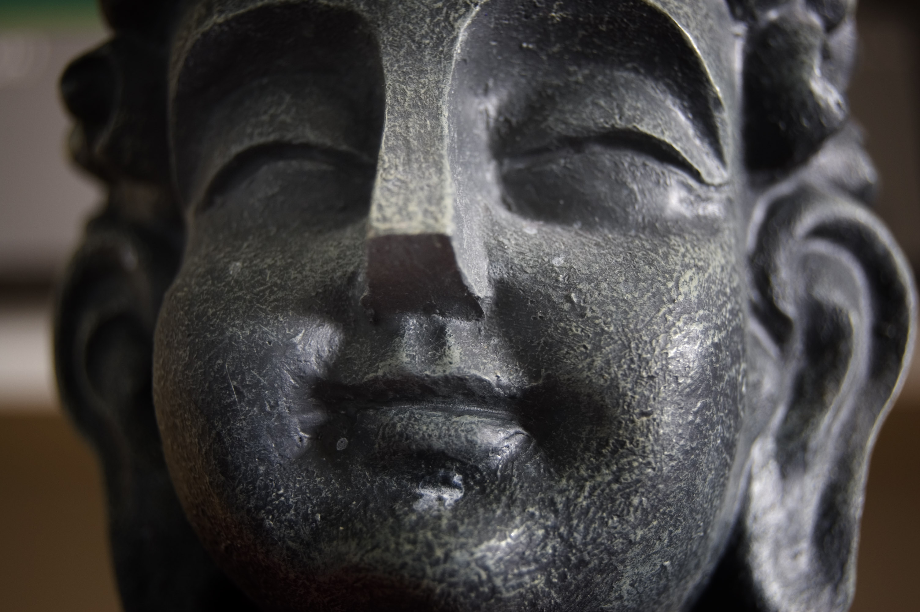 happy stone Buddha